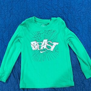 Nike Kids Green 'Beast' Long Sleeve Tee
